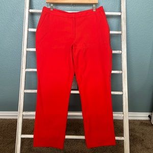 H&M Red Ankle Straight leg Trousers sz 12